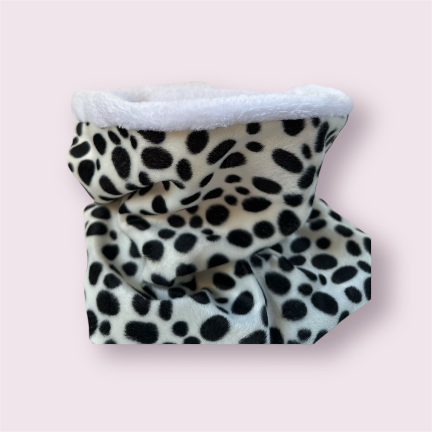 Cache-cou dalmatien blanc